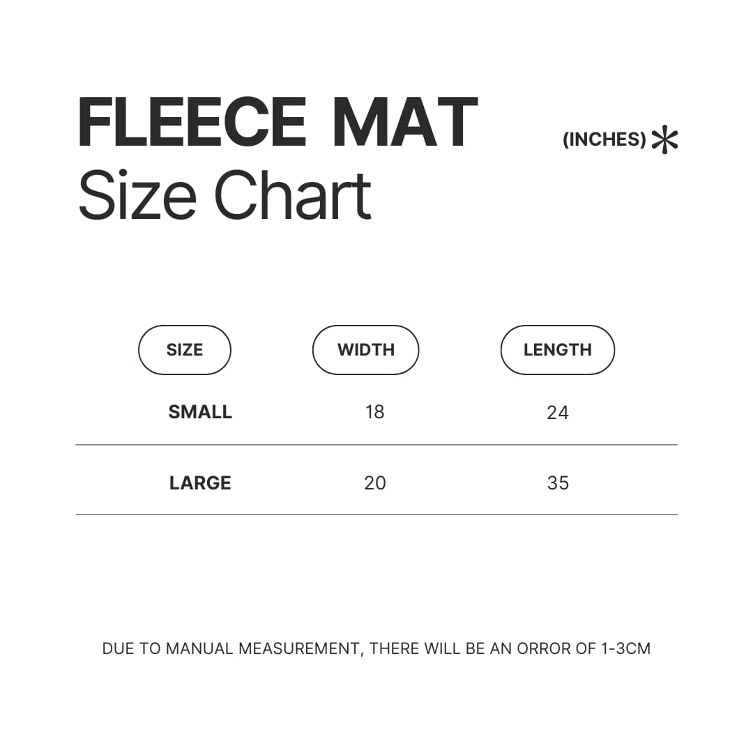 Fleece Mat Size Chart - Subtronics Merch