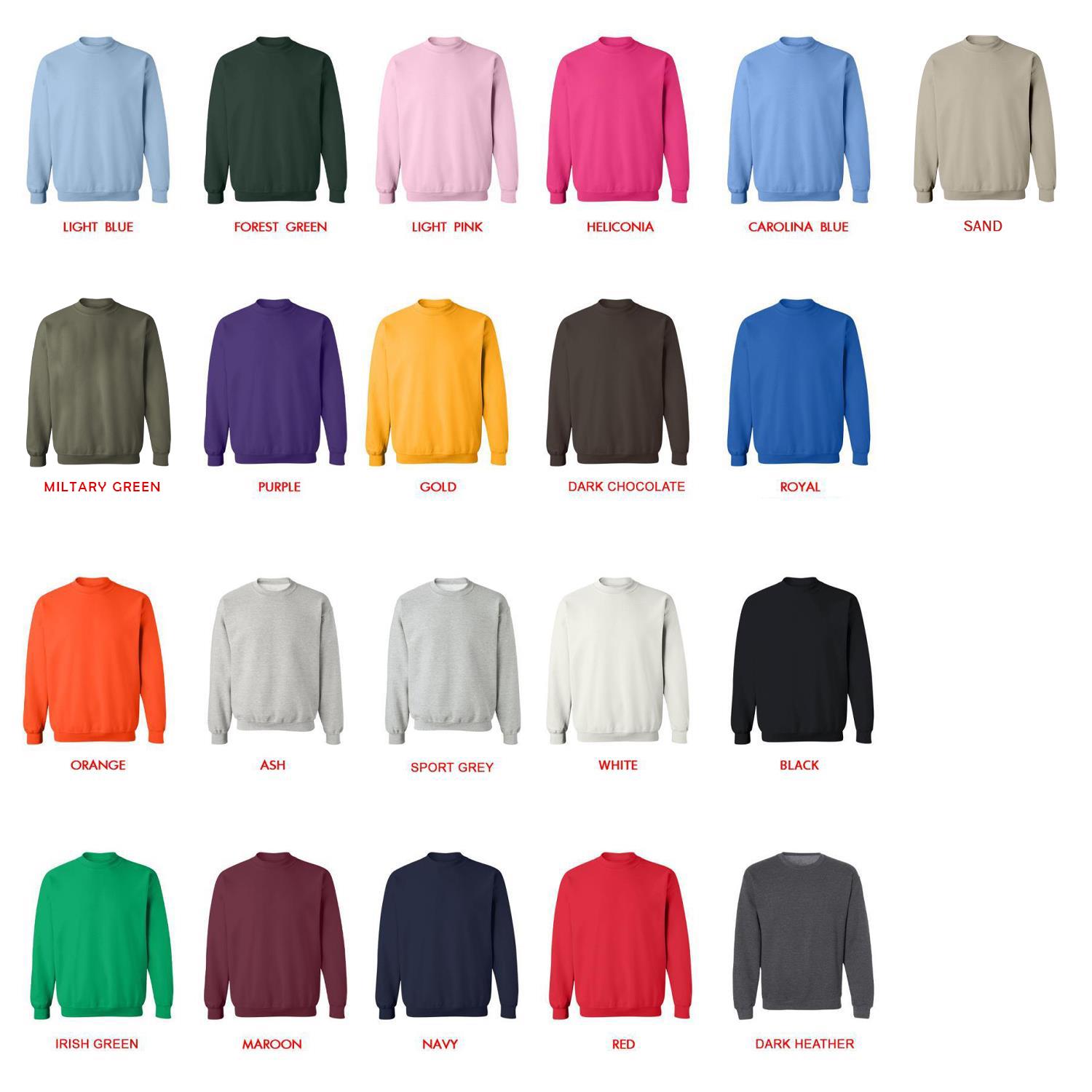 sweatshirt color chart - Subtronics Merch