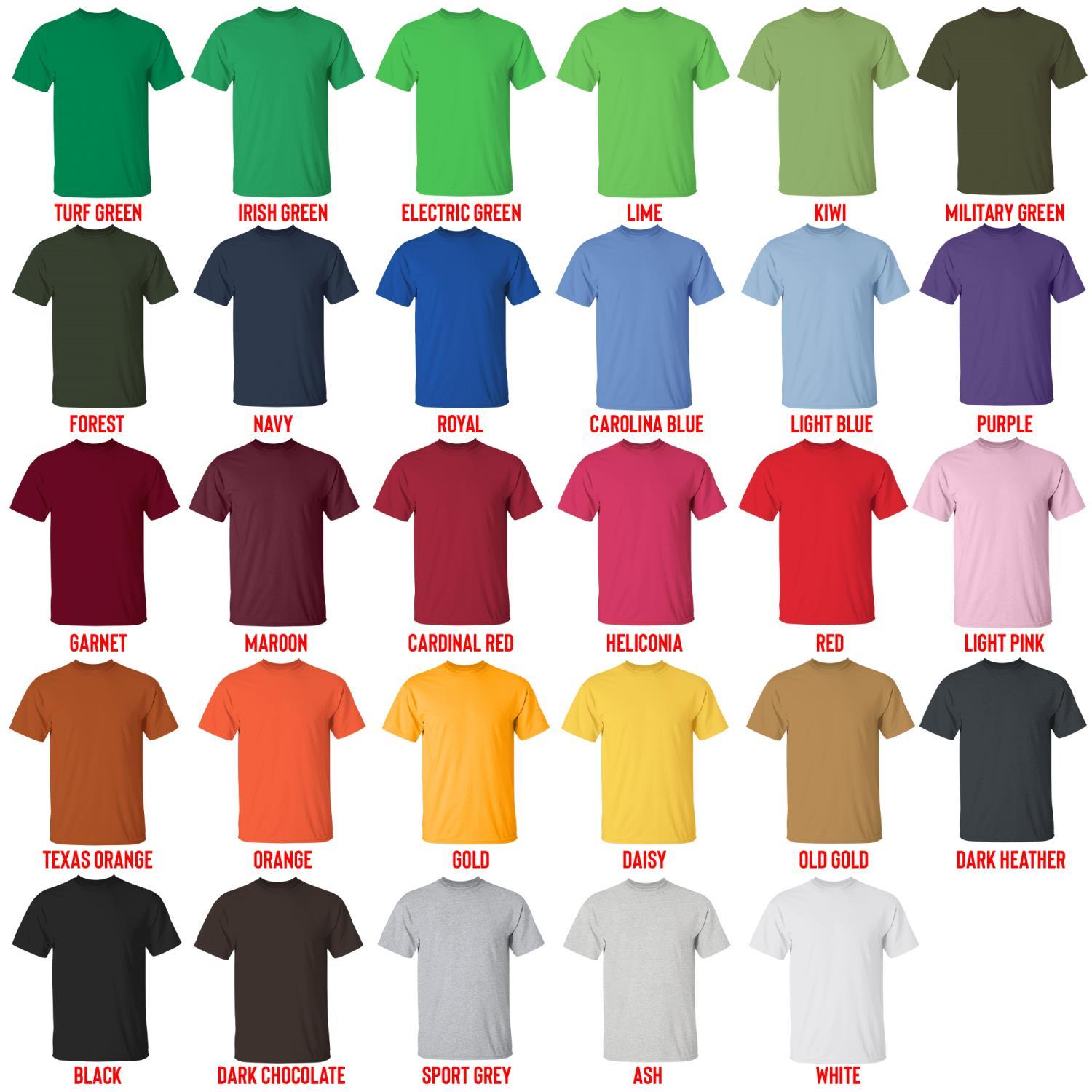 t shirt color chart - Subtronics Merch
